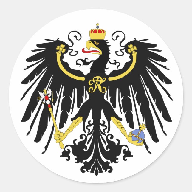 Adesivo Águia Prussiana - Flagge Preußens - Reichsadle (Frente)