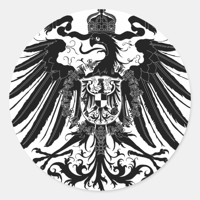 Adesivo Águia Prussiana Negra (Frente)