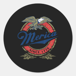Adesivo Águia Retro Merica 4 De Julho Engraçado Homens Mul