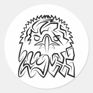 Adesivo Águia Tribal Negra
