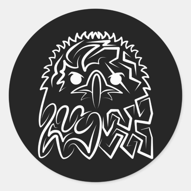 Adesivo Águia Tribal Negra (Frente)