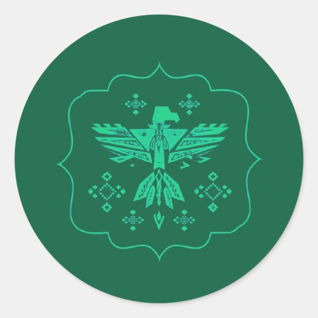 Adesivo Águia tribal turquesa (Frente)
