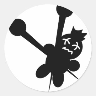 Adesivo agulha preto voodoo torturando