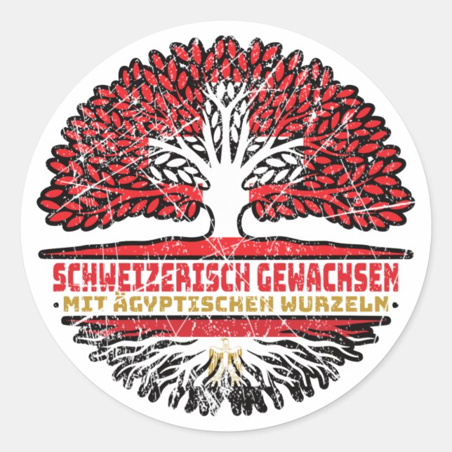 Adesivo Ägypten Ägyptisch Schweizer Schweiz Baum Wurzel (Frente)