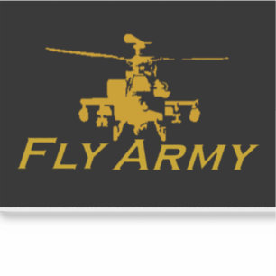 Adesivo AH64 Apache Vinil Fly Army Sticker