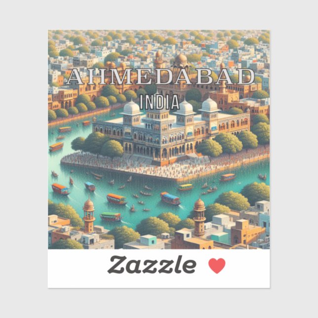 Adesivo Ahmedabad India 3 Inch Vinyl Sticker (Folha)