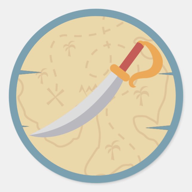 Adesivo Ahoy Ali! Festa de aniversário Pirate Boy (Frente)