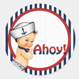 Adesivo Ahoy, é um Chá de fraldas de Garoto