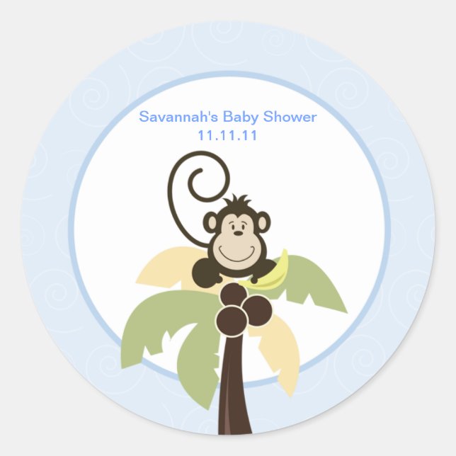 Adesivo Ahoy Mate Monkey Favor Stickers 3 polegadas (Frente)