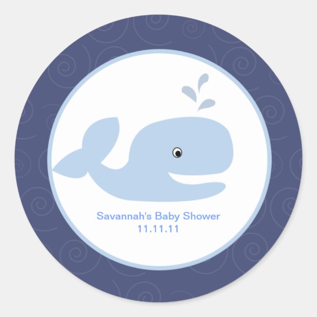 Adesivo Ahoy Mate Whale Favor Stickers 3 polegadas (Frente)
