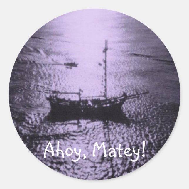Adesivo Ahoy Matey sela roxo (Frente)