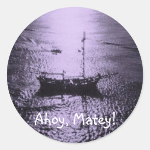 Adesivo Ahoy o envelope amigo sela o roxo