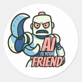 Adesivo AI Is Your Friend Sticker 4 Folks Who Like ChatGPT