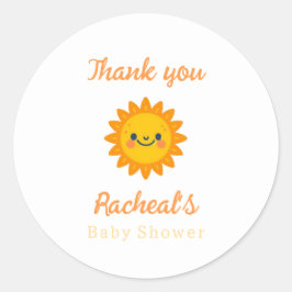 Adesivo Aí vem o filho Chá de fraldas