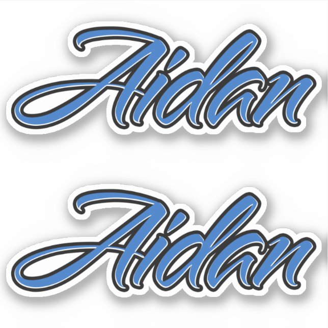 Adesivo Aidan Name blue Aufkleber Sticker Stickerset (Frente)