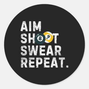 Adesivo Aim Shoot Sweot Repetir Repito Jogador de Piscina