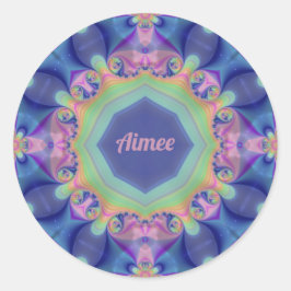 Adesivo AIMEE ~ Abstrato do Pastel Kaleidoscope Padrão ~