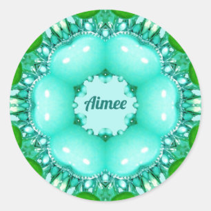 Adesivo AIMEE ~ Padrão Fractal Abstrato Brilhante ~ Clássi