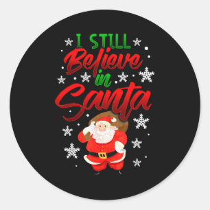 Adesivo Ainda Acredito Na Camisa De Natal Do Papai Noel Ho