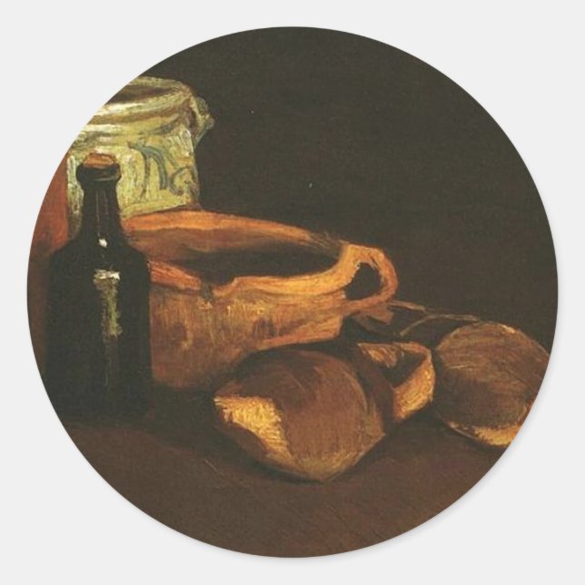 Adesivo Ainda com os Clogs e Potes, Van Gogh (Frente)