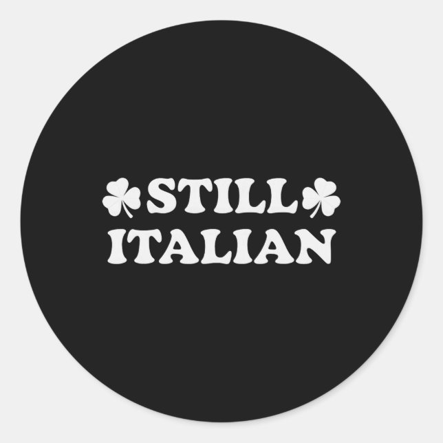 Adesivo Ainda Italiano Com Shamrock Saint Patricks Day _1  (Frente)