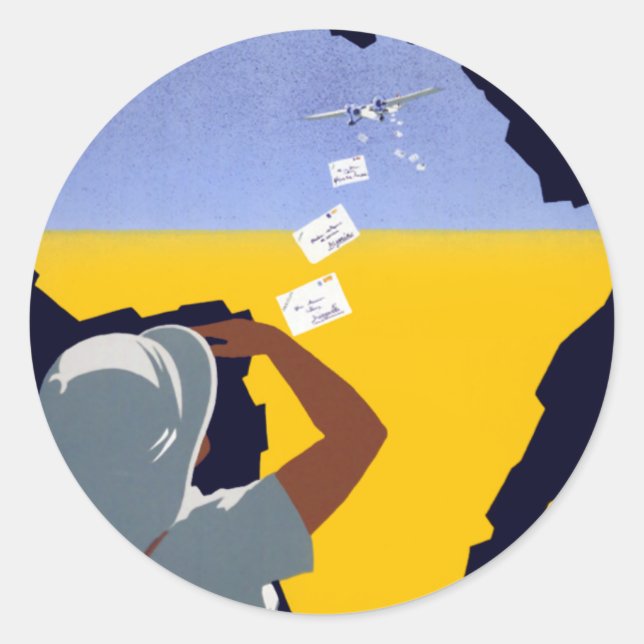 Adesivo Air Afrique: L'Afrique Francaise (Frente)