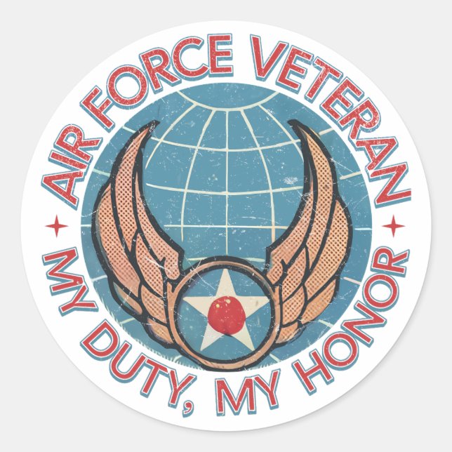 Adesivo Air Force Veteran (Frente)