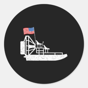 Adesivo Airboat 4 De Julho Bandeira Dos EUA Pântano Barco
