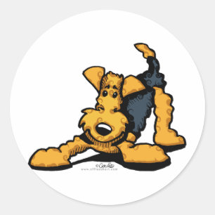 Adesivo Airedale Terrier no jogo
