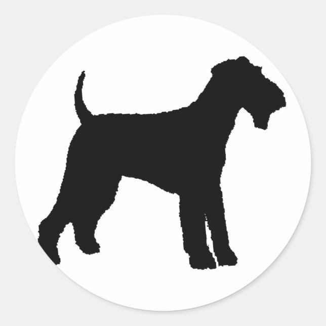 Adesivo Airedale Terrier (preto) (Frente)