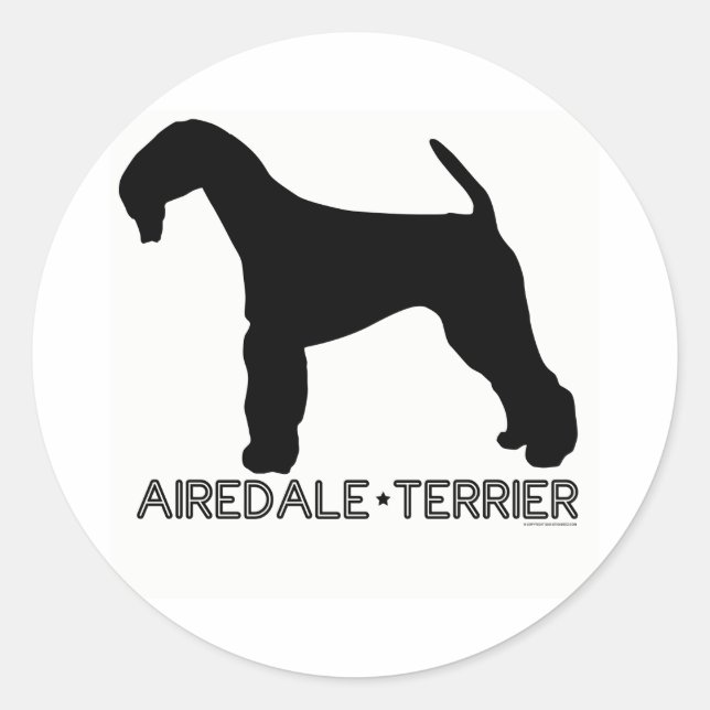 Adesivo Airedale Terrier Sticker (Frente)