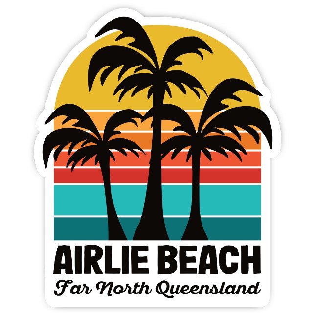 Adesivo Airlie Beach, Queensland Sticker (Airlie Beach Far North Queensland Arch Sticker)
