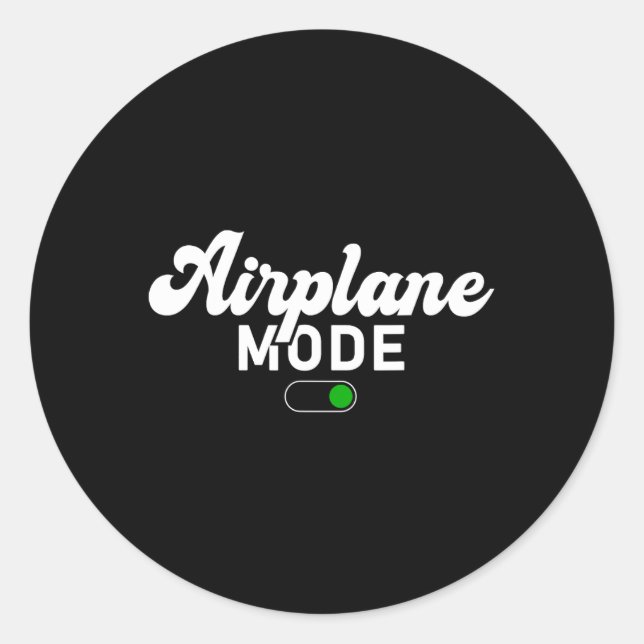 Adesivo Airplane Mode On Funny Vacation Summer  (Frente)