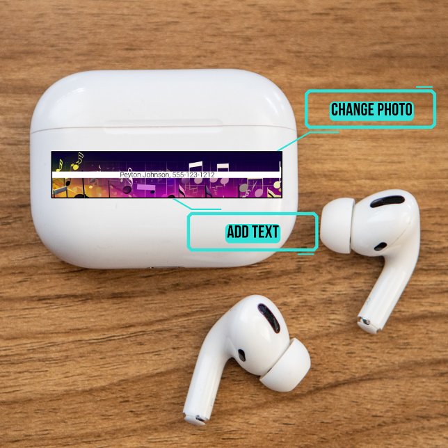 Adesivo Airpods Pro Case Skin Decorativo - Notas Musicais (Please enjoy our Airpods stickers)