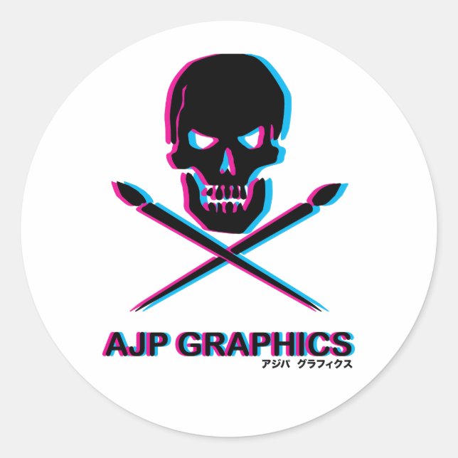 ADESIVO AJP GRAPHICS SKULL 3D STICKER SET (Frente)