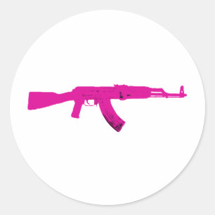 Adesivo AK-47 cor-de-rosa