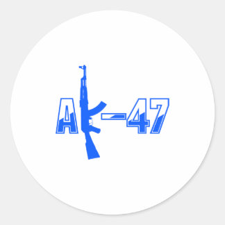 Adesivo AK-47 Logotipo de Rifle de Assalto AKM Azul.png