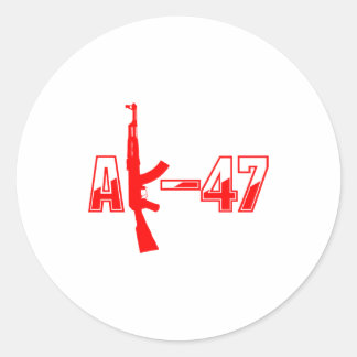 Adesivo AK-47 Logotipo de Rifle de Assalto AKM Vermelho.pn