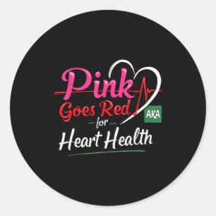 Adesivo Aka Pink vai para o Vermelho Roupa de Conscientiza