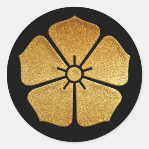 Adesivo Akechi Kamon Toki Kikyo em Dourado