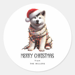 Adesivo Akita Christmas Dog