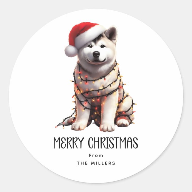 Adesivo Akita Christmas Dog (Frente)