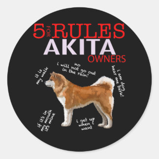Adesivo Akita Dog | 5 Regras Akita Dog Owner