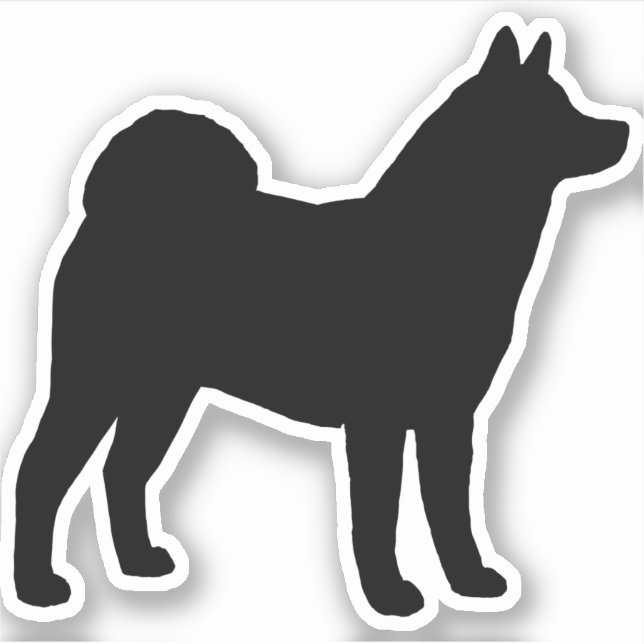 Adesivo Akita Dog Silhouette Legal Canine Vinyl Sticker (Frente)