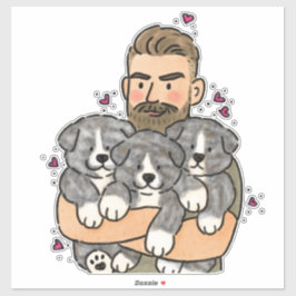 Adesivo Akita Inu Japonês Tigrado