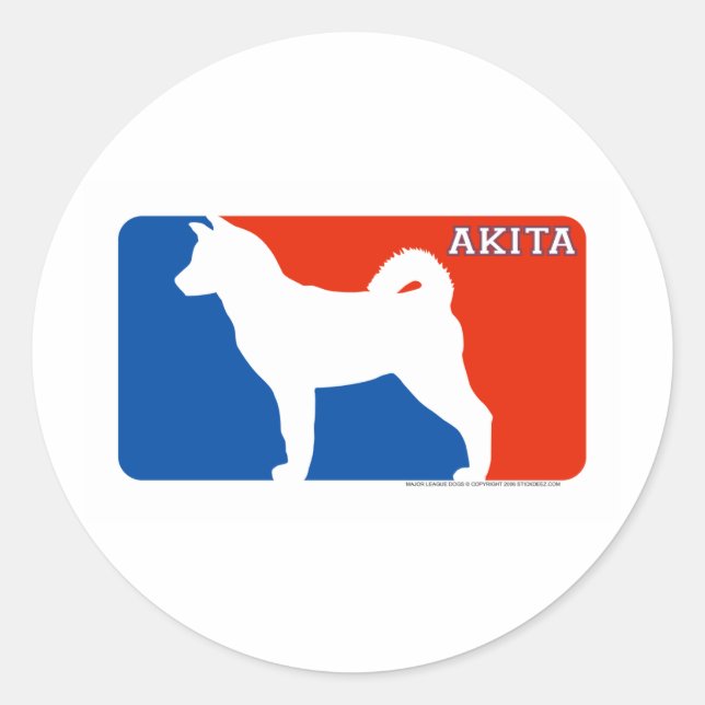 Adesivo Akita Major League Dog Sticker (Frente)