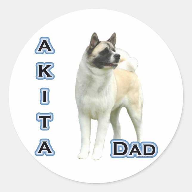 Adesivo Akita Pai 4 - Sticker (Frente)