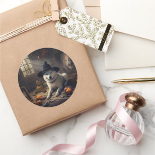 Adesivo Akita Pumpkins Halloween Scary