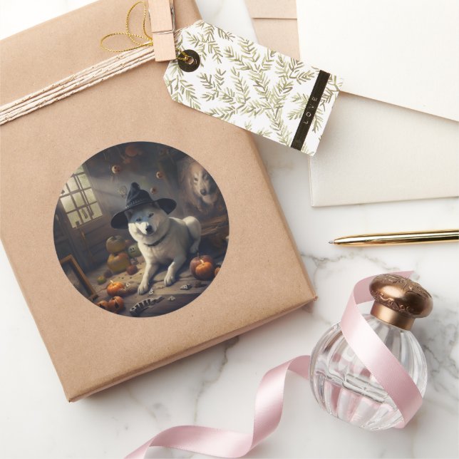 Adesivo Akita Pumpkins Halloween Scary (Presentear)