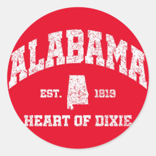 Adesivo Alabama, Coração de Dixie